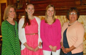 From left to right: Marylou Witherspoon, 2013 winner Becky Lankford, 2014 winner Hannah Wright, Catherine Cervantes